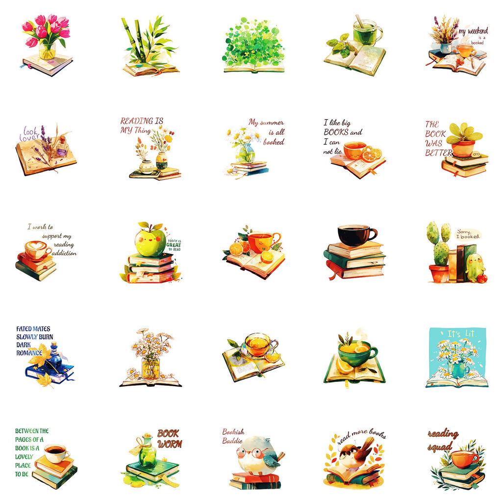 50 Creative Book Series Beautiful Ins Style Graffiti Stickers
