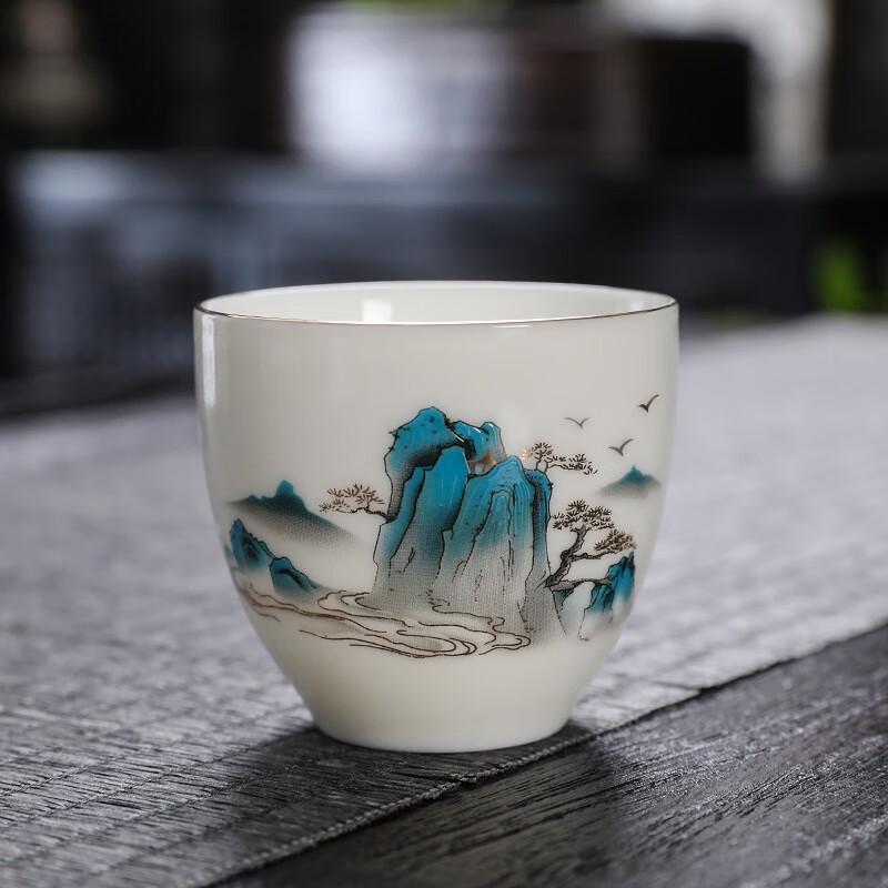 Jade Rabbit Magnolia Kung Fu Tea Cup Set