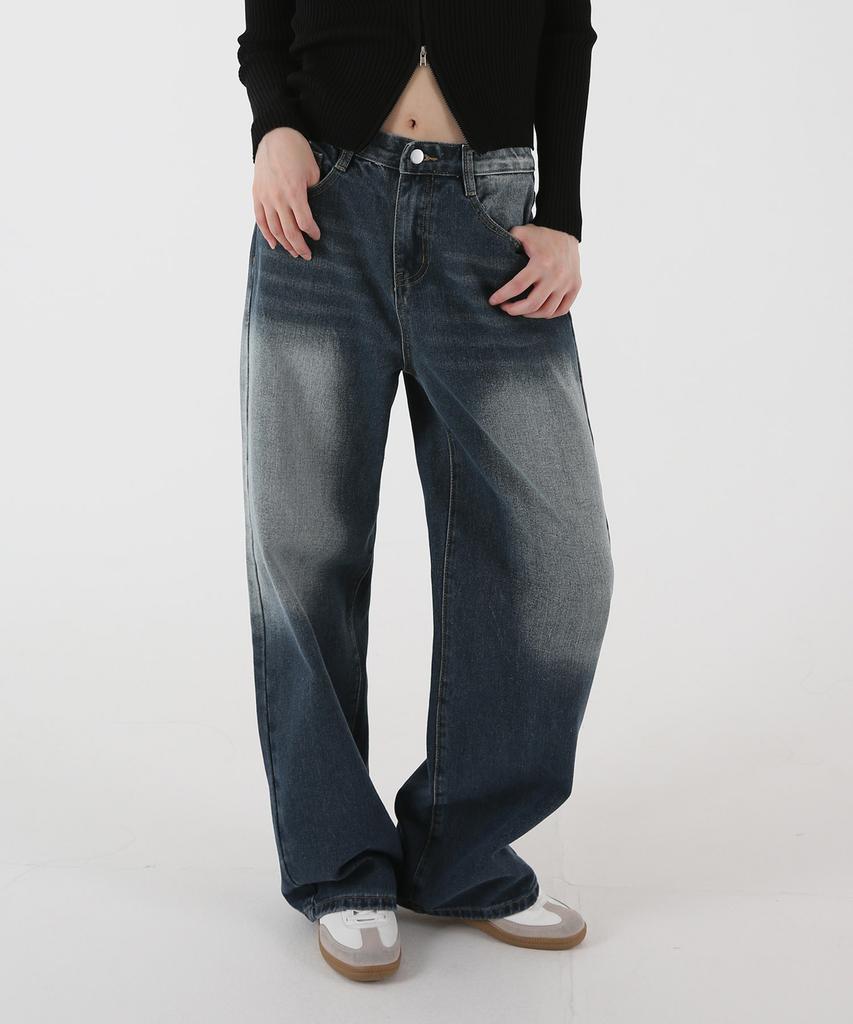UMM Women'S Mid-Long Hidden Wide Denim Pants 4 Colors (Type B)