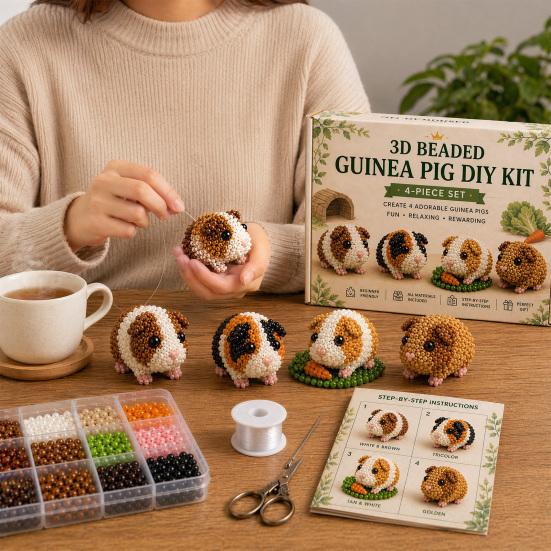 Animale con Perline 3D Carino Kit Fai da Te con Perline Rana Alpaca