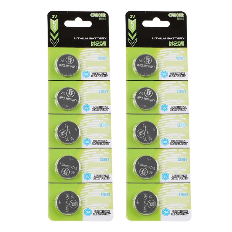 Pack Of 5/10 CR2032 3V Lithium Button Cell Batteries CR2032 Batteries For Watches Toy And Small Electronics Everyday Use