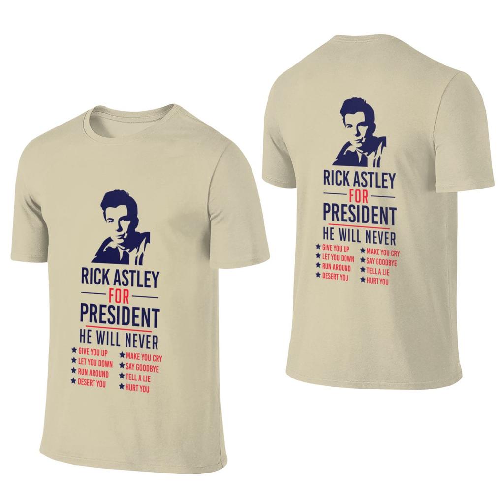 Rick Astley For President Skinfriendly Reversible Tshirt Japanesestyle Lazy Trendy And Personalized Tee
