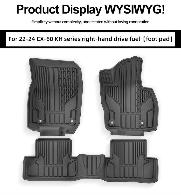 Mazda CX-60 2022-2024 Eco-Friendly TPE Mats: Car Floor, Trunk, Seat Back