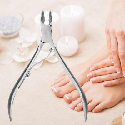 Silver Stainless Steel Nail Dead Skin Removal Clipper Cuticle Scissors Manicure Pedicure Tool