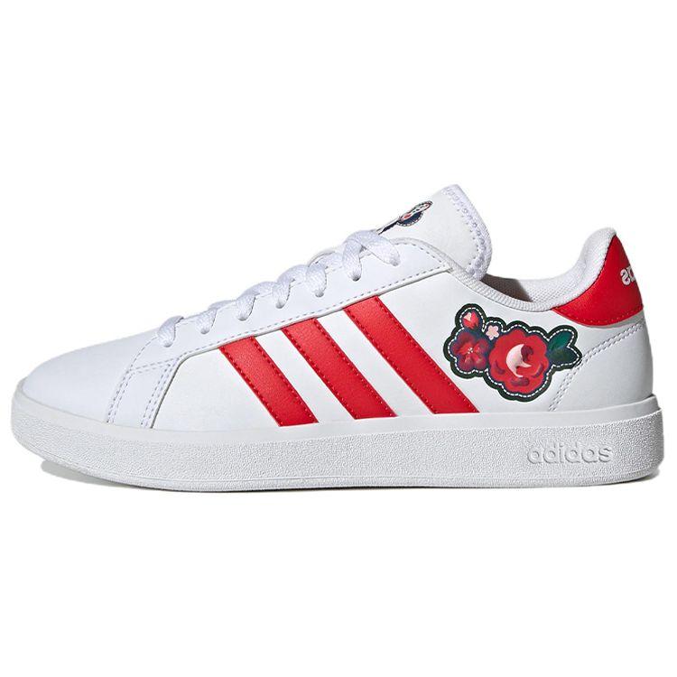 Adidas Neo Grand Court Base 2.0 Durable Low-Top Sneakers Women Sneakers White Red GV9550