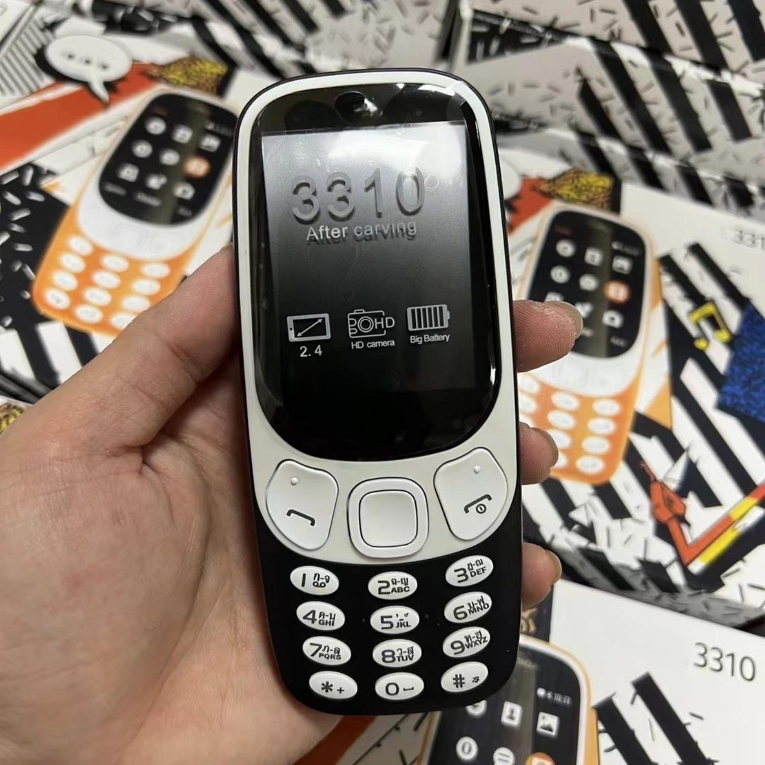 

GSM Кнопочный телефон 2G для пожилых людей, мобильный телефон с двумя картами