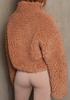 2025 Autumn/Winter European and American Women's Plush Lambswool Short Cardigan Jacket