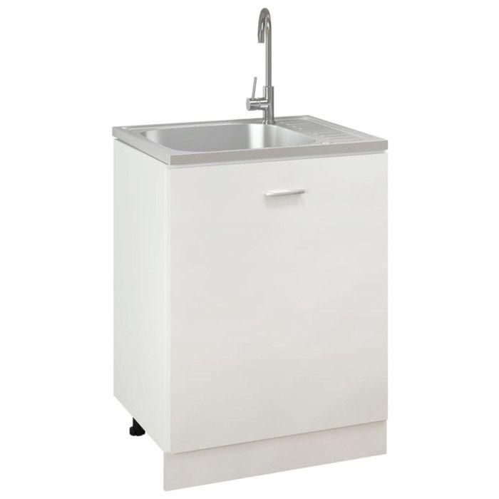 VidaXL Kitchen Sink and Drainer Set Silver 500x600x155 Mm Stainless Steel 147230