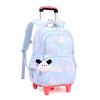 Zaino Scolastico per Bambini con Ruote Borse per Studenti per Ragazze Borsa Trolley Cartella Carina Zaino con Ruote Bambina Ragazze