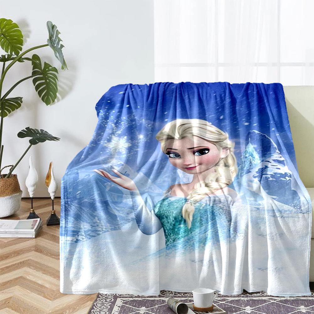 Elsa Theme Printed Blanket - Perfect for Couch, Bed, Travel & Outdoor Use | Machine Washable, Cozy & Durable.