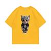 Rapper Ken Carson Kitty Print T Shirt Regular Men Hip Hop Loose Tshirt Male Fashion Cotton Street Tees Funny Men's Short Sleeve