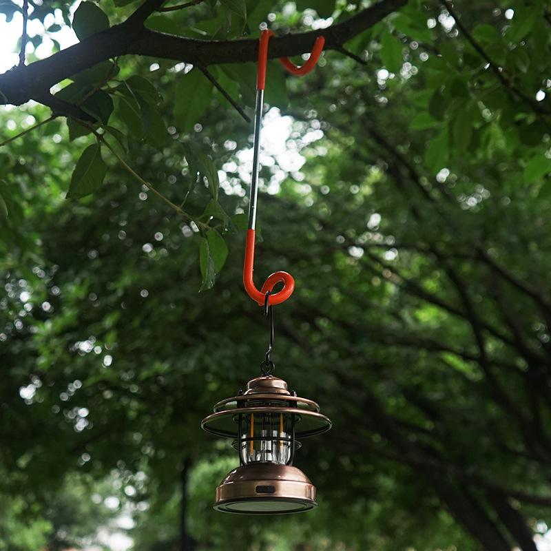 Outdoor Camping Tent Light Hook - Multifunctional S-Shaped Double-Headed Spiral Hanger