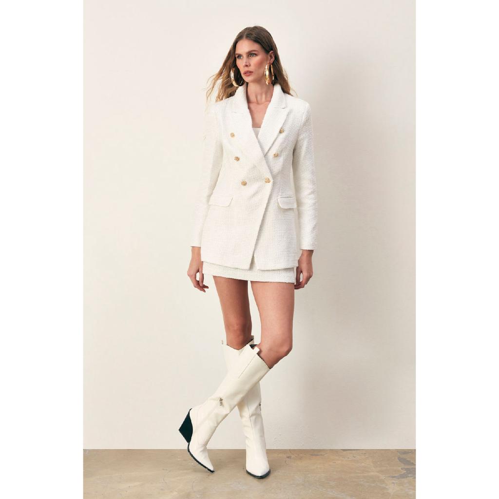 Mini Size Tweed Skirt Black