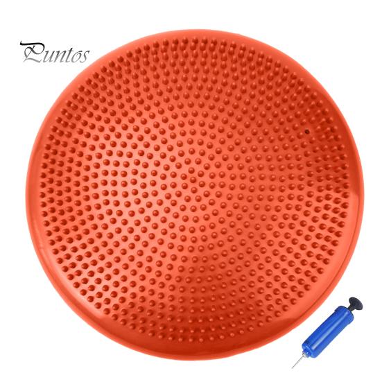 

Кругла балансирна дошка з насосом. Товста йога для фітнесу. Надувна подушка для сидіння. Масаж для ніг. Знеболювальна подушка. Для дітей, дорослих. Диск для сенсорного балансу. помаранчевий