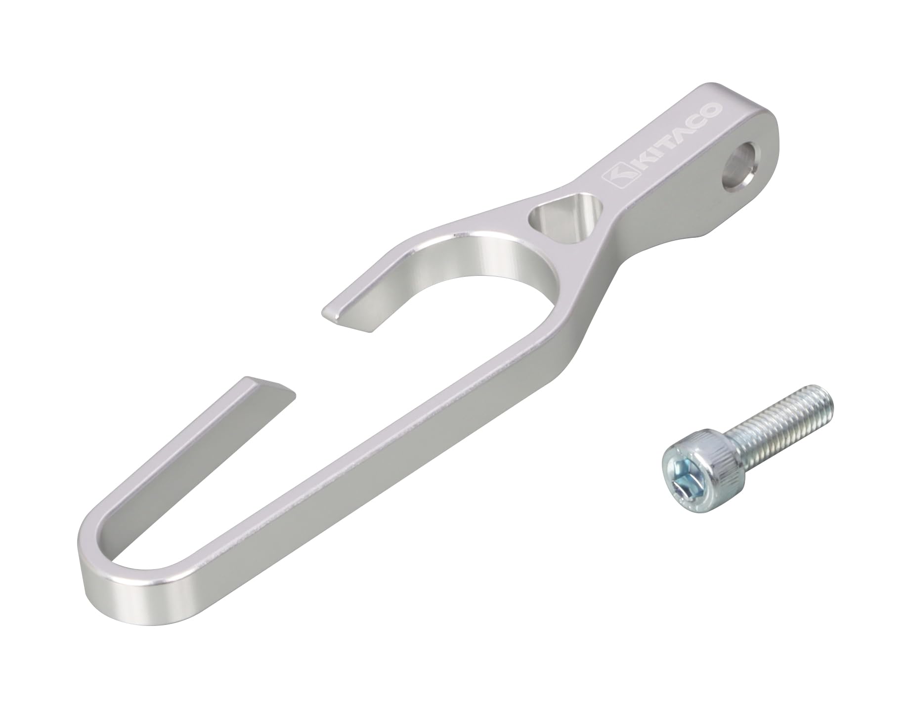 KITACO Meter Cable Guide Type 2 Sold Anodized (Silver) Universal, Individually, Aluminum, Finish, 569-9020160