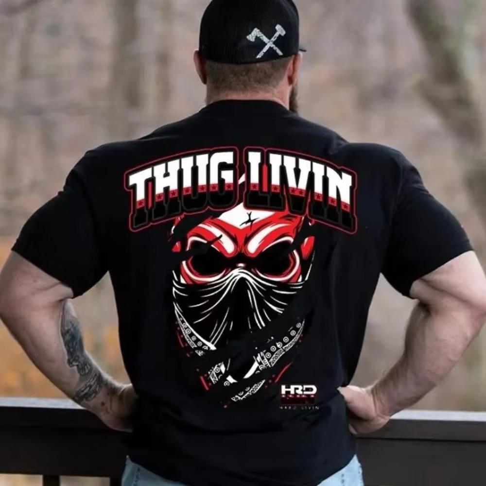 

Европейский и американский спорт Чистый хлопок Короткий рукав Мужской Бренд Tide Тренировочная футболка для спортзала и бега Дышащий короткий рукав XXXXXL