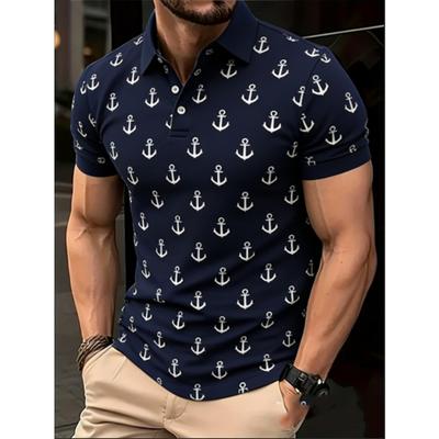 Lässiges Strandhemd mit gefälschter Tasche Business Freizeit Slim Fit Herren Poloshirts Kurzarm Einfarbig Business Casual T-Shirts