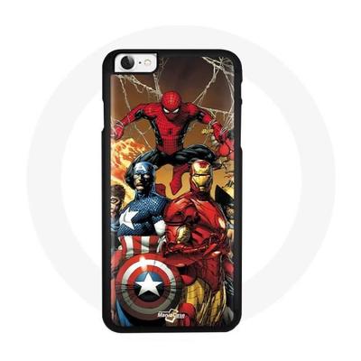 Coque Iphone 6 - Marvel - Avengers - Souple - Noir - Mixte