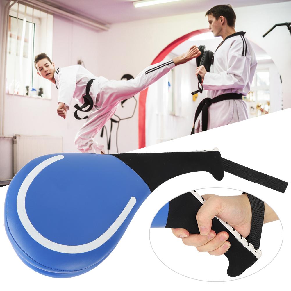 1PCS PU Taekwondo Sanda Kickboxing Boxing Foot Target Pad for Punching Training Sports EquipmentBlue