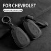 Suede Car Key Case Cover For Chevrolet Chevy Malibu Camaro Cruze Traverse Spark Equinox Sonic Volt Key Protective Shell Keychain