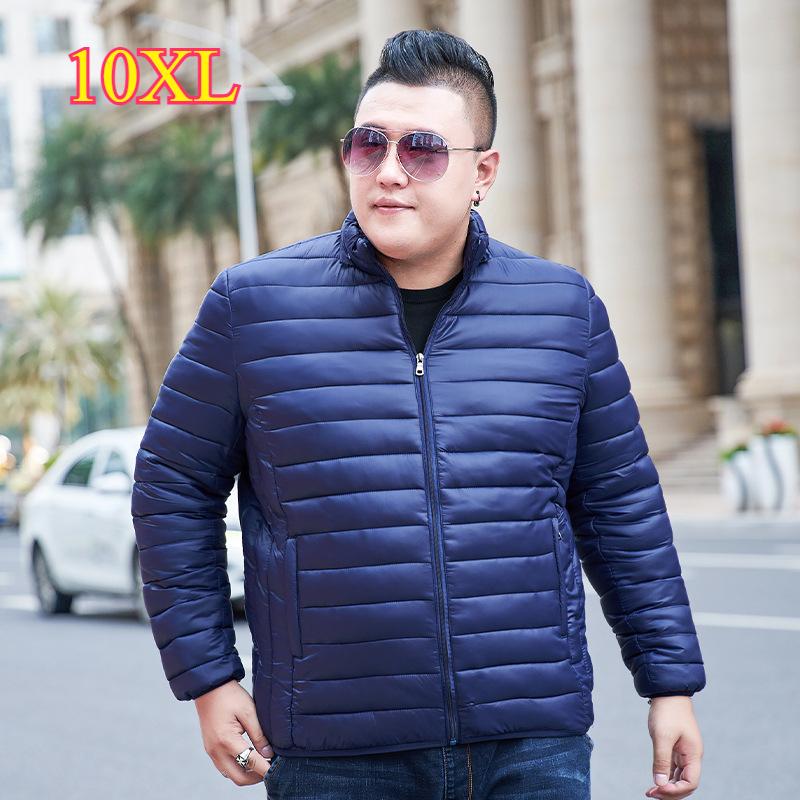 

Мужская утепленная куртка Зимняя на молнии со стойкой воротником Утепленная куртка Большого размера Мужская куртка Свободное пальто 10XL 9XL 9XL темно-синий