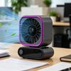 Small Fan For Desk Auto Shaking Tabletop Cooling Gadget Wide Angle Desktop Personal Fan For Bedroom Nightstand Dormitory