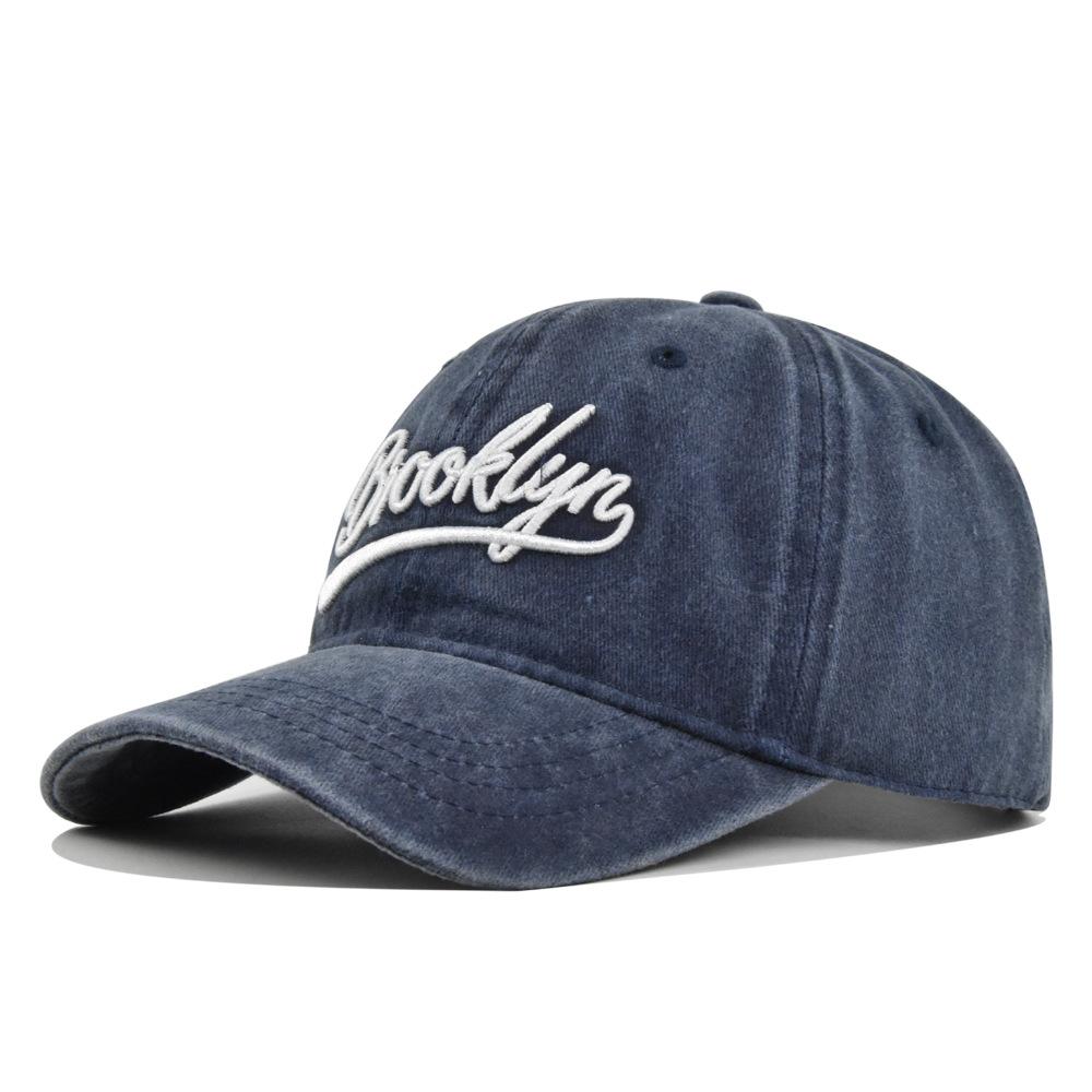 Embroidery Air Permeable Vintage Style For Men And Women Comfort Trendy Fashion Summer Hat Sun Protection Curved Brim Brooklyn Baseball Caps