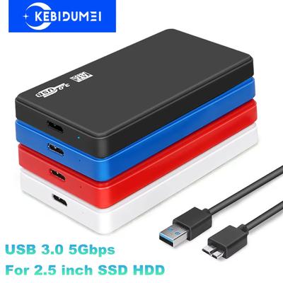 Obudowa HDD USB 3.0 2,5 cala SATA SSD Obudowa dysku twardego Prędkość transferu 5 Gb/s Mobilna obudowa zewnętrzna Pudełka na dyski twarde do laptopa