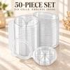 Round Candle Melt Trays Wax Melt Clamshell, Clear PET Plastic Package of 50 Forms with a Built-In 6-Cavity Format for Shaping Individual Candle Melts