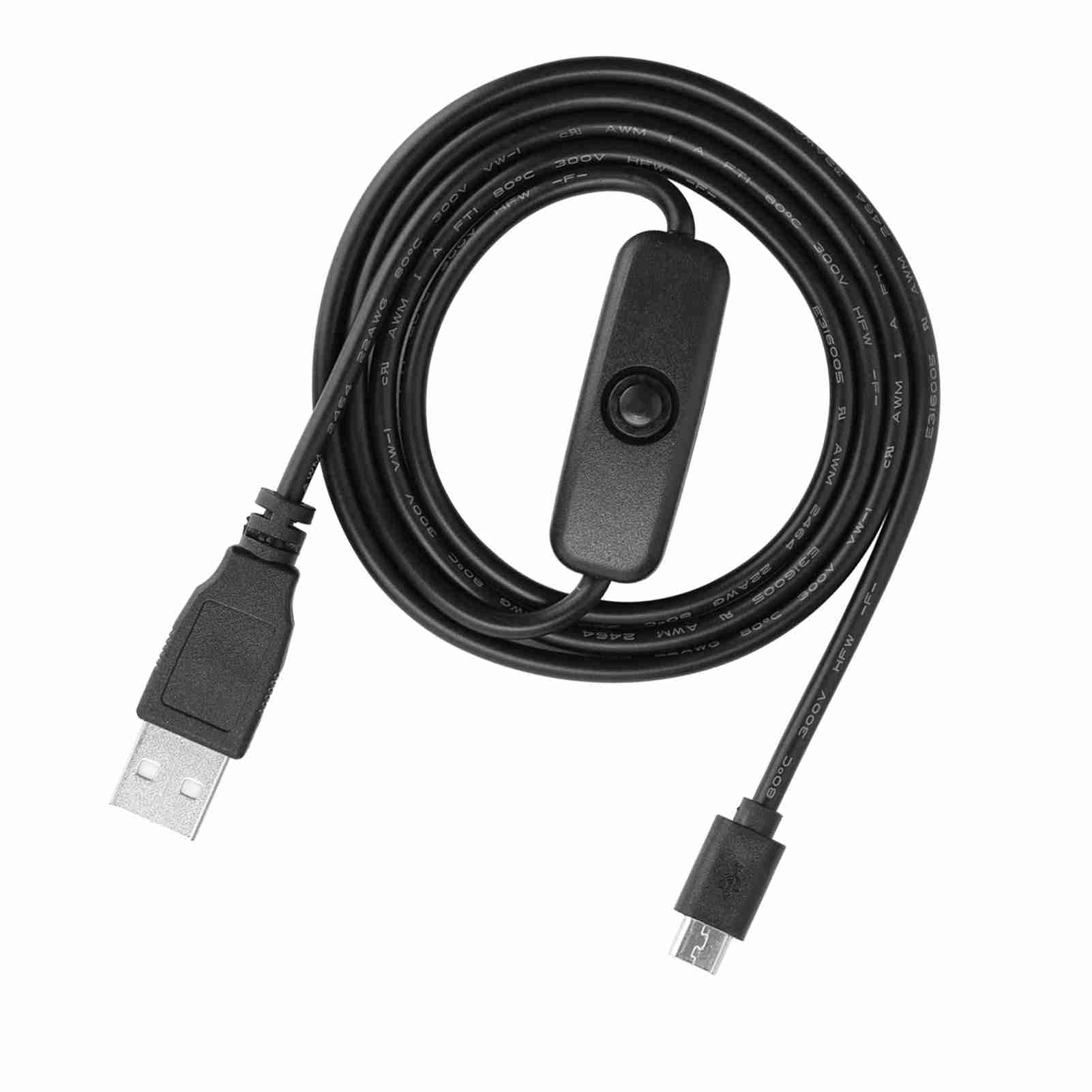 

Micro USB Power Charging Cable with On OFF Switch for Raspberry Pi 3 2 B B+ A