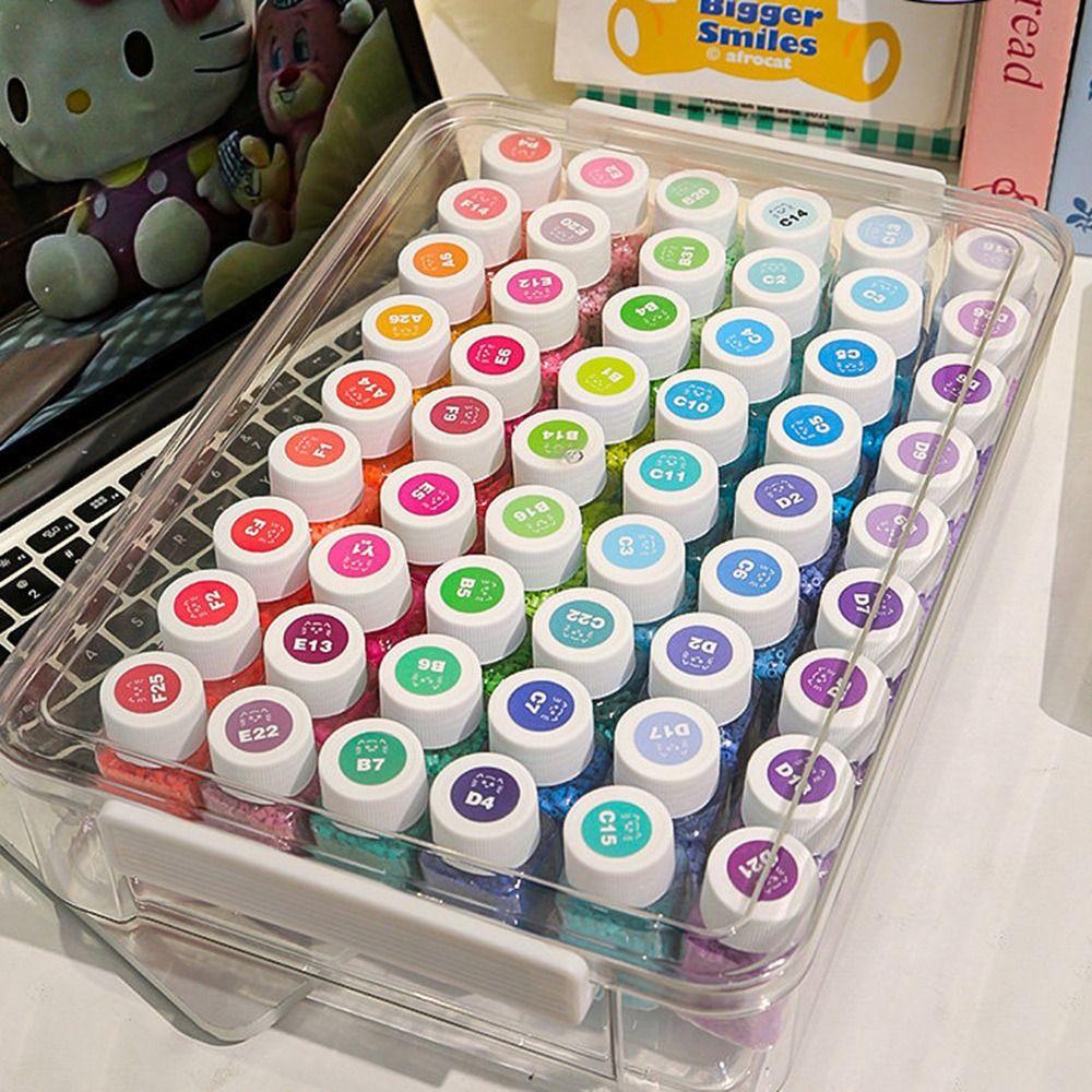Large Capacity Perler Bead Packaging Box Transparent Bead Storage Bottle  Home Organization Tools
