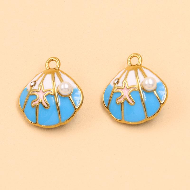 17x18mm Stainless Steel Shell Pendant Charm for DIY Jewelry