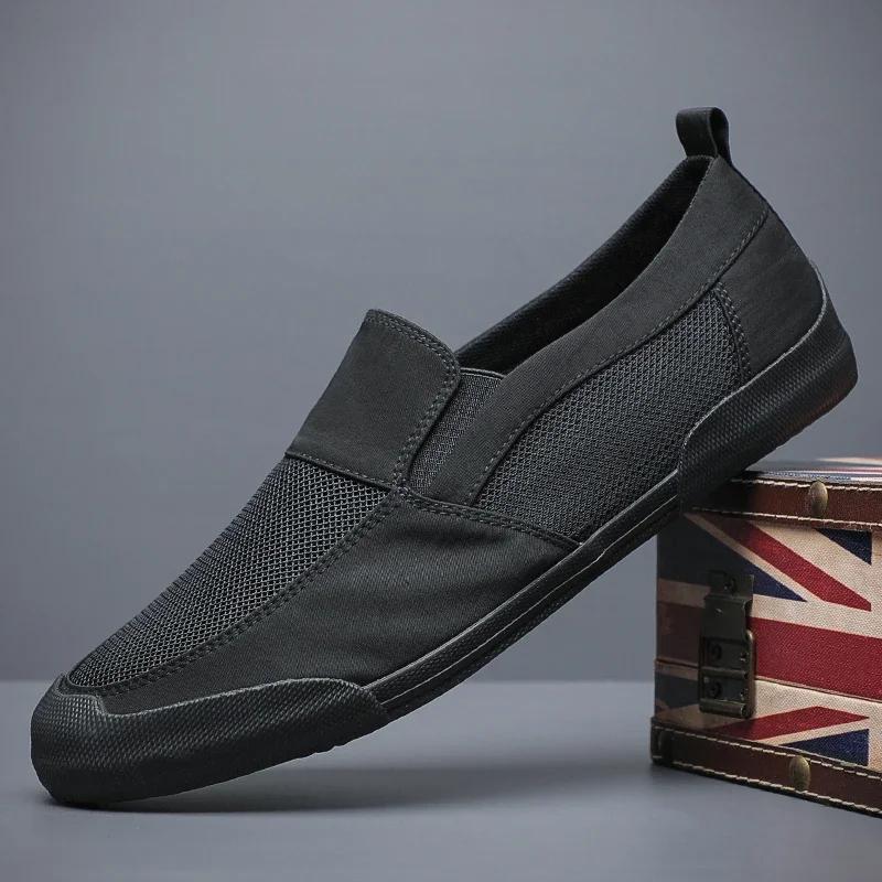 FashionMen Casual Shoes Mens Canvas Shoes for Men Man Fashion Flats Brand Fashion Men's Driving Sneakers