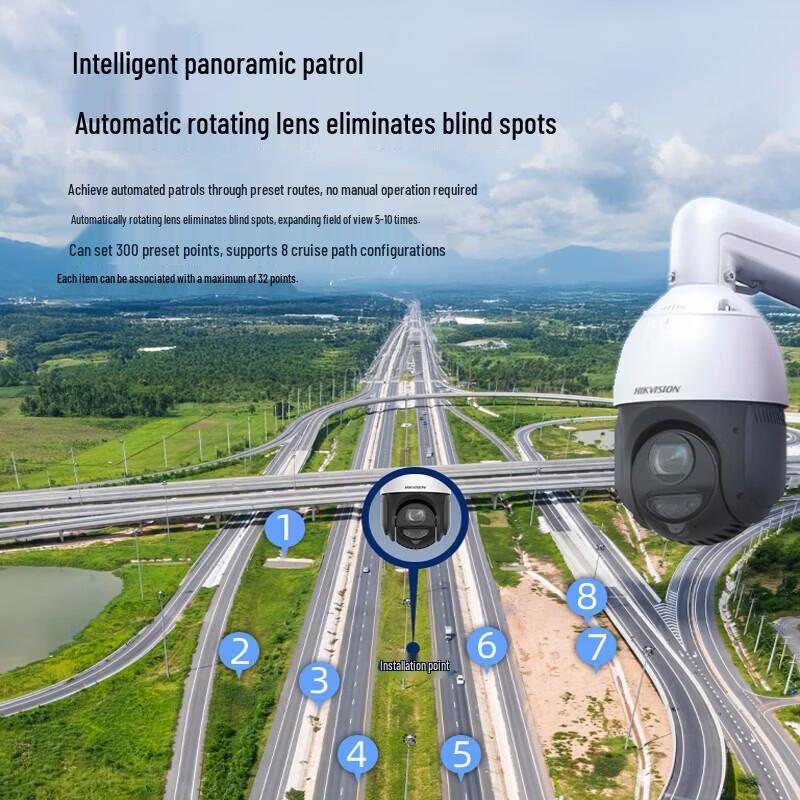 HIKVISION 4G Solar 4MP PTZ Security Camera with 25x Zoom & 256GB Card CN plug (adapter included)