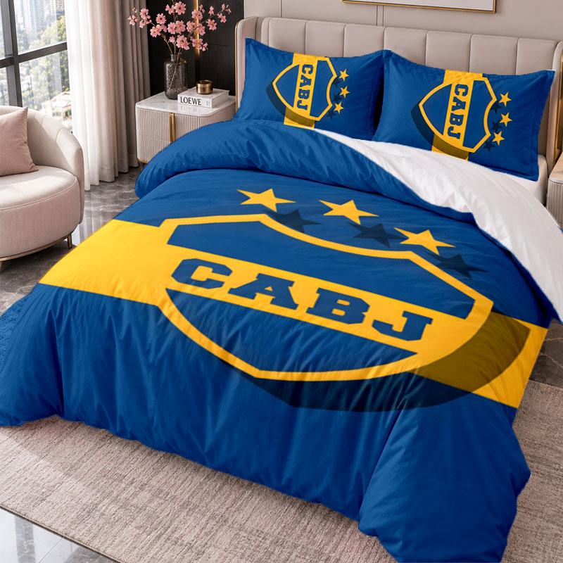 Boca Juniors 3Pcs Bedding Set Duvet Cover With Two Pillowcases For Bedroom Home Decoration