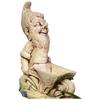 Gartenfigur Zwerg mit einer Schubkarre handgefertigt aus Beton