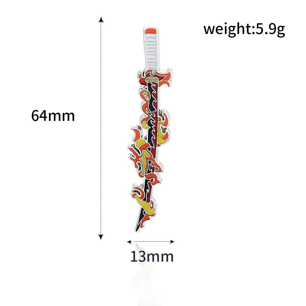 Demon Slayer: Nine Pillars Nichirin Sword Brooch - Rengoku, Muichiro, Sanemi Cosplay Badge