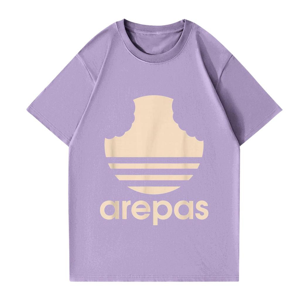 Women's And Men's Fashionable Round Neck Casual Print Short Sleeved T-shirt Top