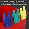 1 Pair Silicone Bucket Fishing Rod Holder Portable Lightweight Non-slip U-shaped Clamp-on Lure Container Bucket Fishing Pole Rest Rack Raft Fishing