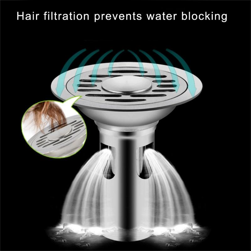 Round Stainless Steels Floor Drain Shower Strainer Cover AntiBlocking Floor Strainer Hair Catcher Bathroom Hardware