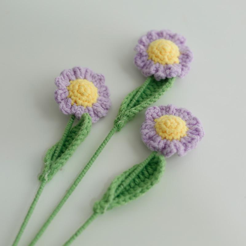 Girasol Crochet Ramo Flor de Hilo - Regalo Hecho a Mano para el Día del Maestro