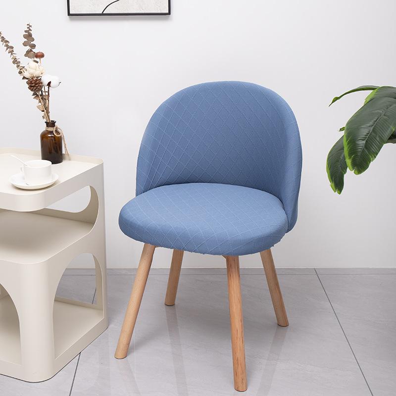 

1/2/4pcs Low Back Duckbill Dining Chair Cover Curved Pure Color Chair Slipcover Stretch Short Back Seat Cover Living Room Decor 1PC