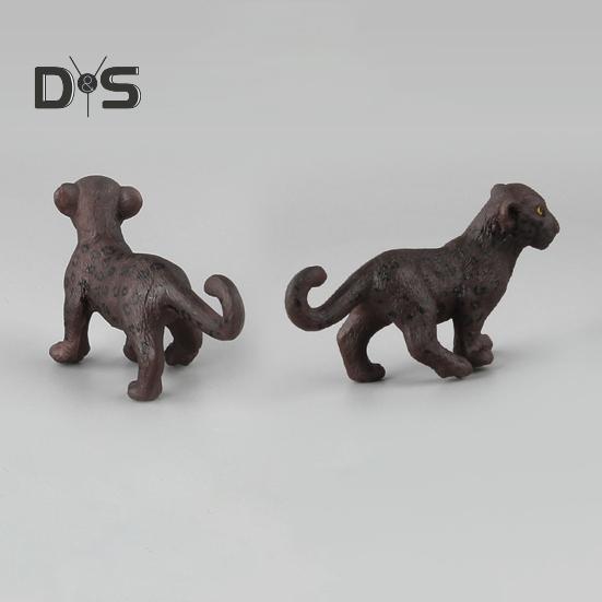 1/5Pcs PVC Leopard Model Realistic Roaring Walking Leopard Figurine Statue Sculpture Desktop Decoration Ornament Kids Educational Wild Animal Toy