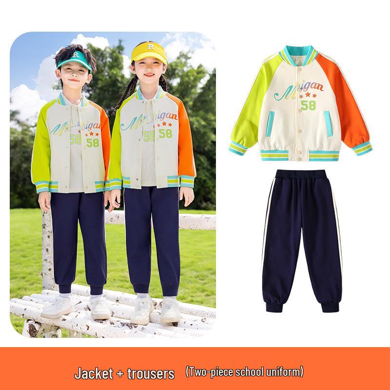 

Girls Academic Style Kindergarten Uniform Set - Spring/Autumn Three-Piece Performance Outfit 110 cm