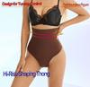 Plus Size High-Waisted Shaping Thong with Double Layer Tummy Control, Butt Lift, and Non-Slip Silicone Waistband