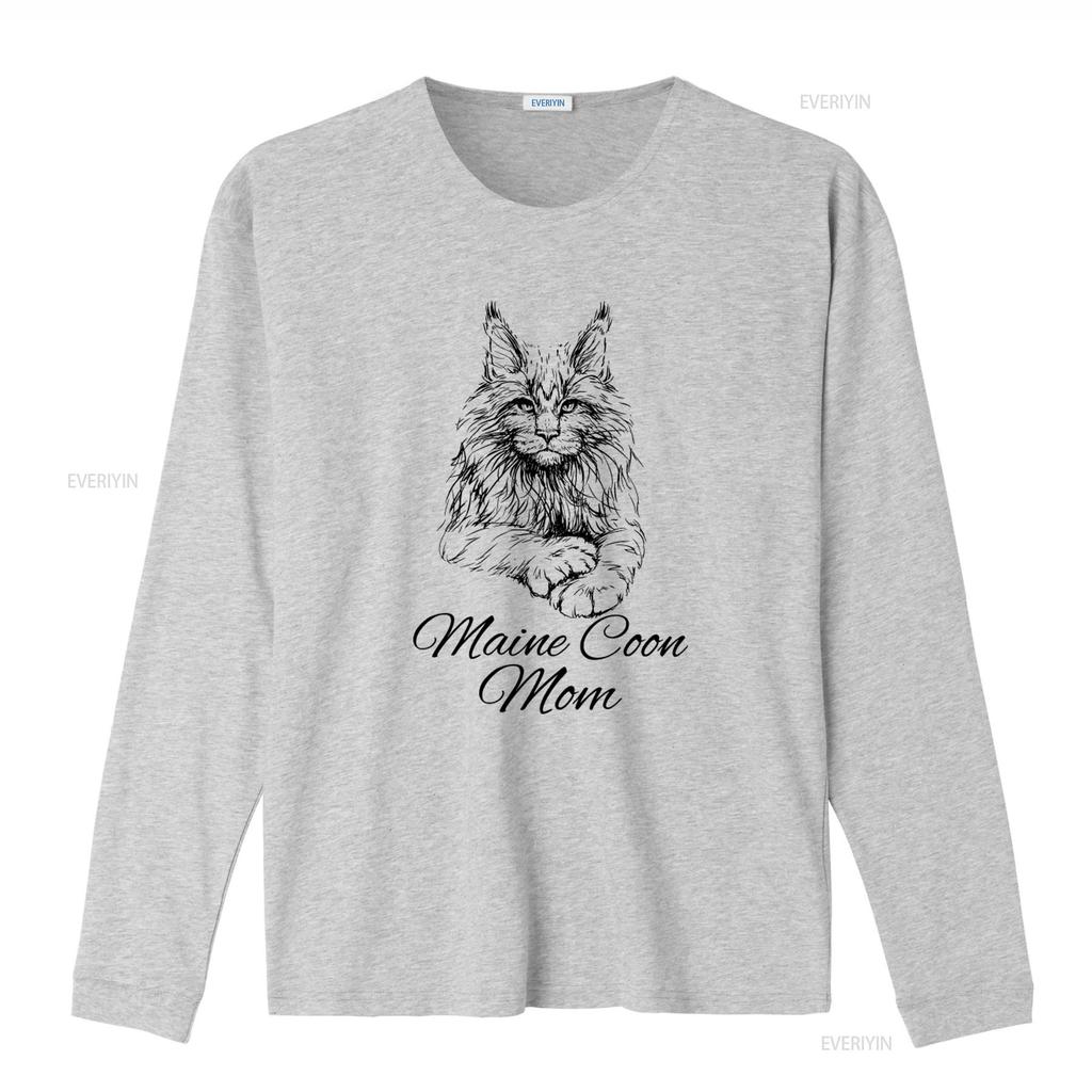 Maine Coon Mom T Shirt for Cat Lovers Stylish and Comfortable with Beautiful Design vintage Washed fashion graphic Stretched
