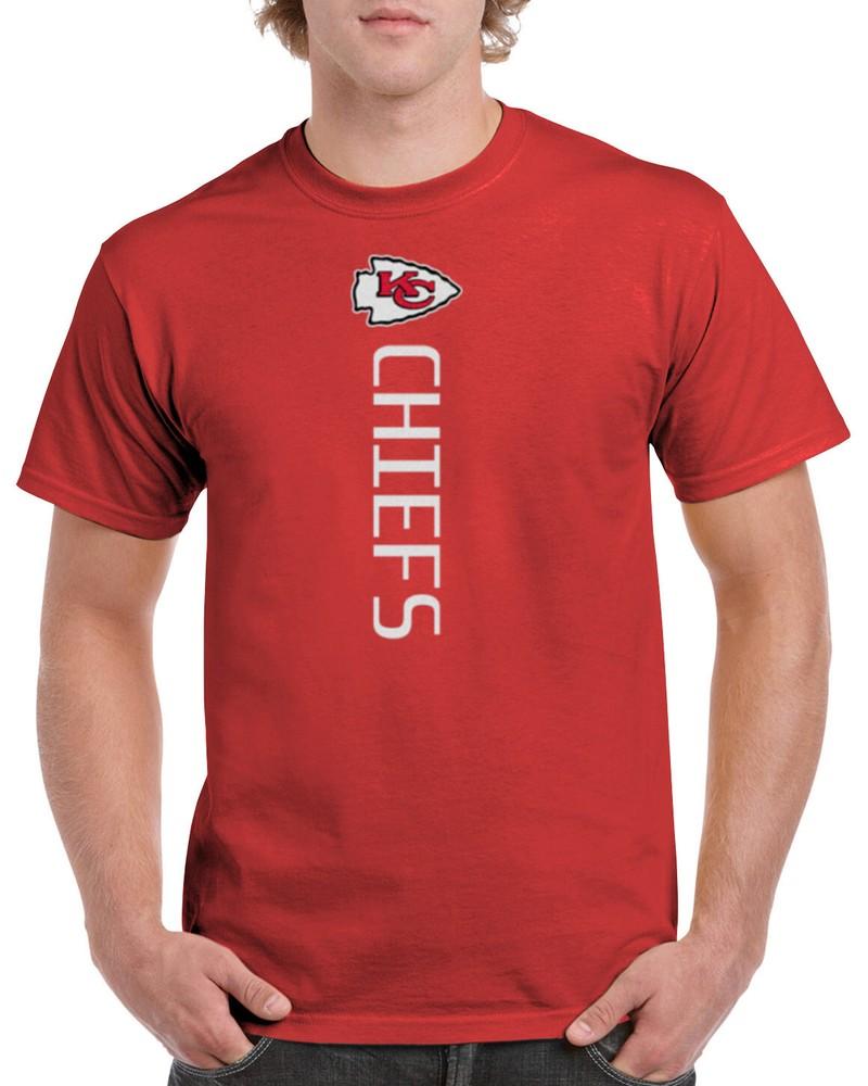 Вертикальная футболка Chiefs Kansas City Football KC Arrowhead Вертикальный Графический GKC01 Унисекс Футболка XXXXL