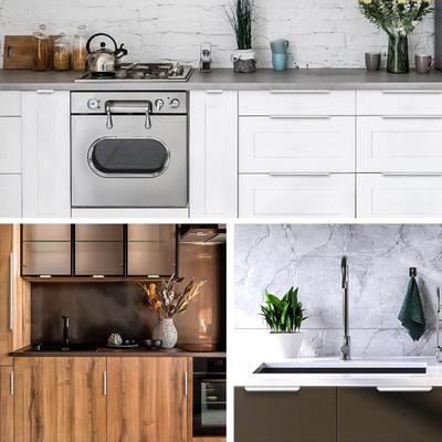 Finger Pull Cabinet Handle Rustproof Polished Surface Rounded Edge Finger Cabinet Pull Concealed Handle