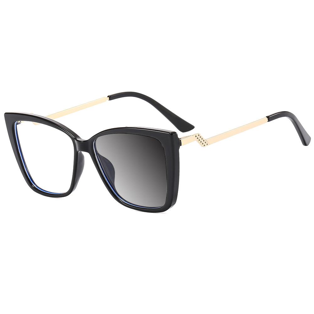 Fashion Brand Retro Square Leopard Women Eyeglass Frame Photochromic Anti Blue Light Reading Glasses