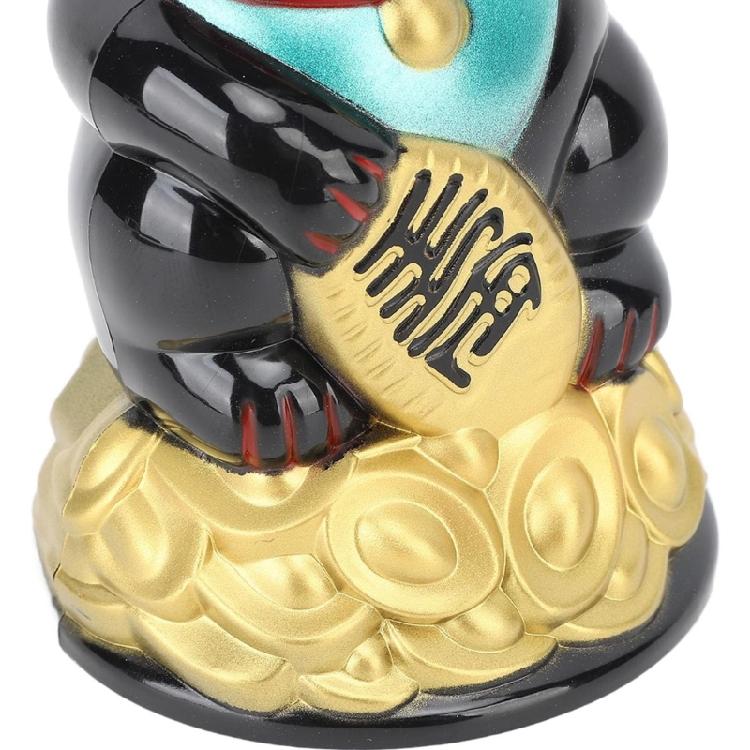 Colorful Lucky Cats Electric Sculpture Plastic Figurine For Restaurant Hotel Desktop Car Dashboard Fengshui Decors